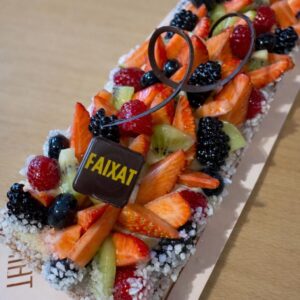 Banda de full amb fruita