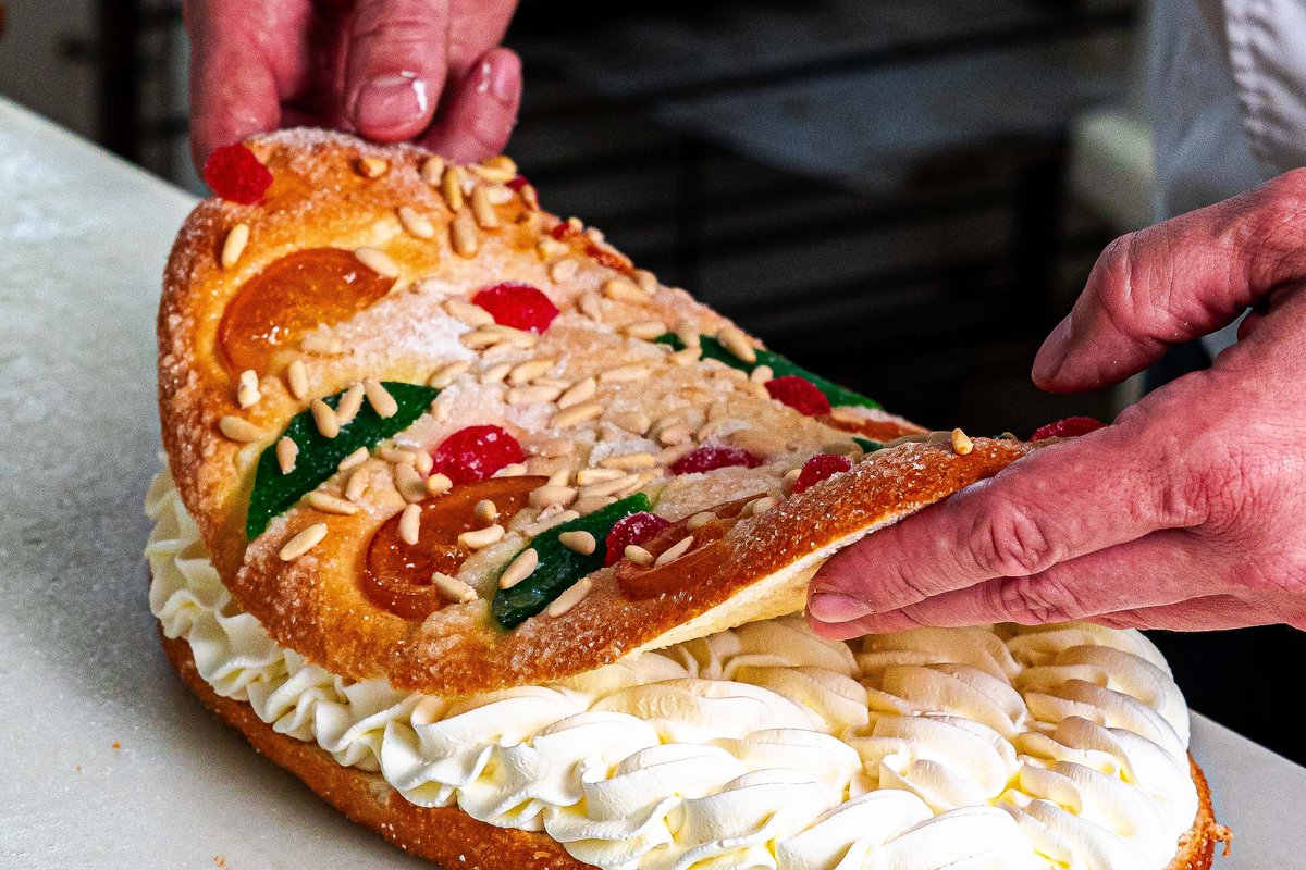 Coca de brioche rellena con nata, trufa o crema quemada - Imagen 4