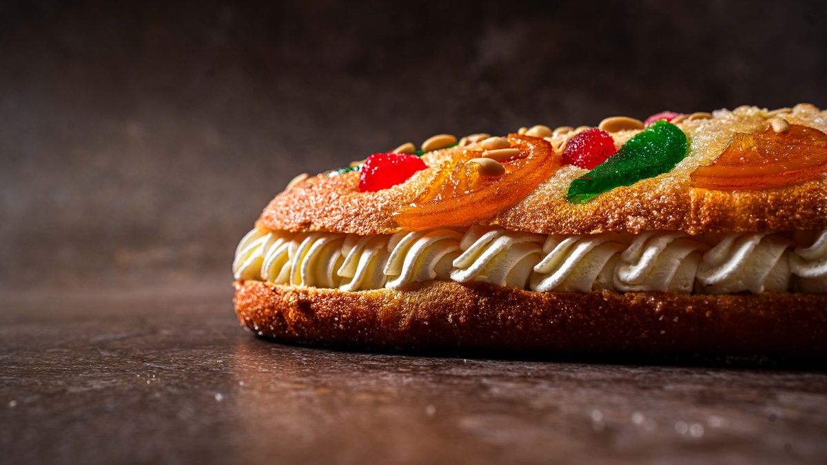 Coca de brioche rellena con nata, trufa o crema quemada